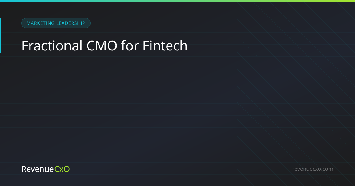 Fractional CMO for Fintech
