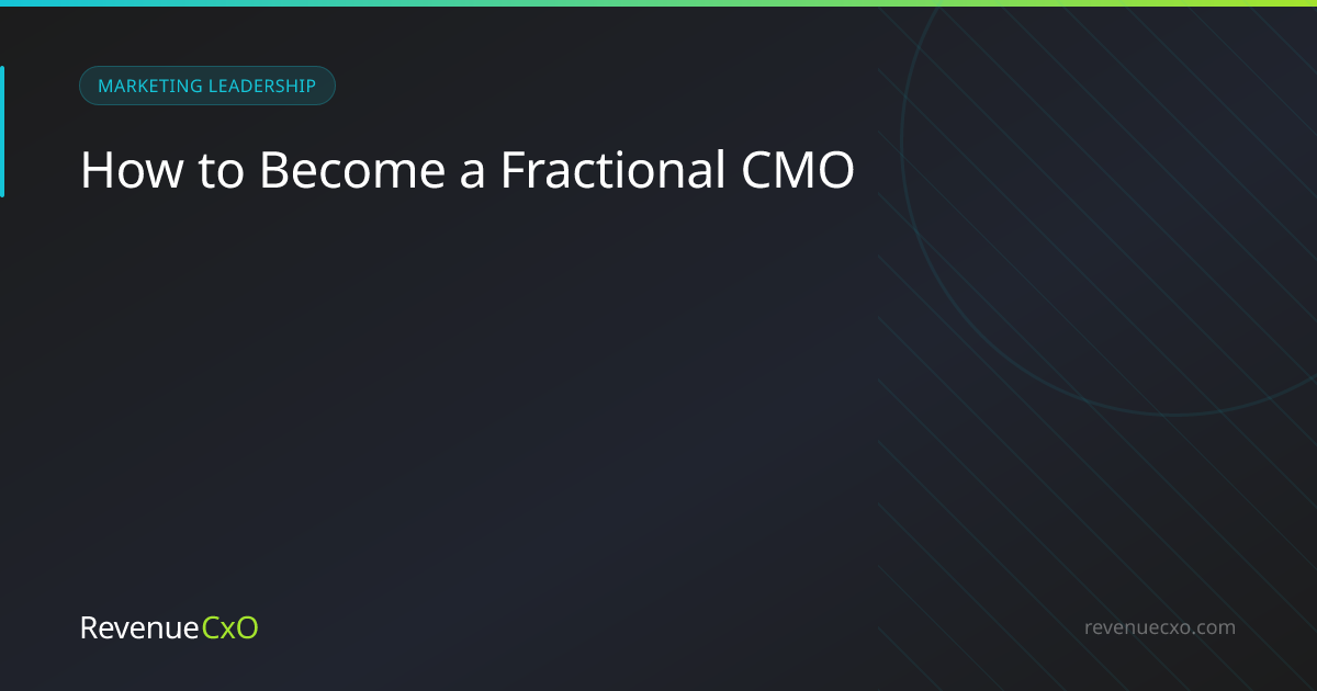 How to Become a Fractional CMO